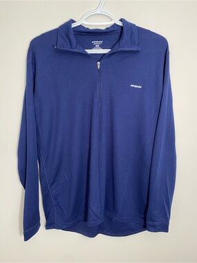 Patagonia Capilene Navy Half-Zip Pullover Medium